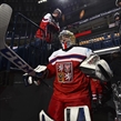 BUFFALO, NEW YORK - DECEMBER 30: The Czech Republic's Josef Korenar #30 leads his team to the ice surface for warm-up prior to preliminary round action against Belarus at the 2018 IIHF World Junior Championship. (Photo by Matt Zambonin/HHOF-IIHF Images)

